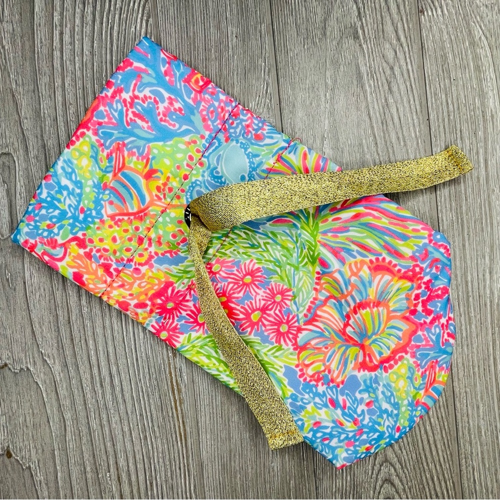 Lilly Pulitzer wine bag tropical floral rainbow gift bag